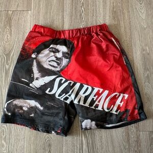 Scarface Red Graphic Men's Shorts